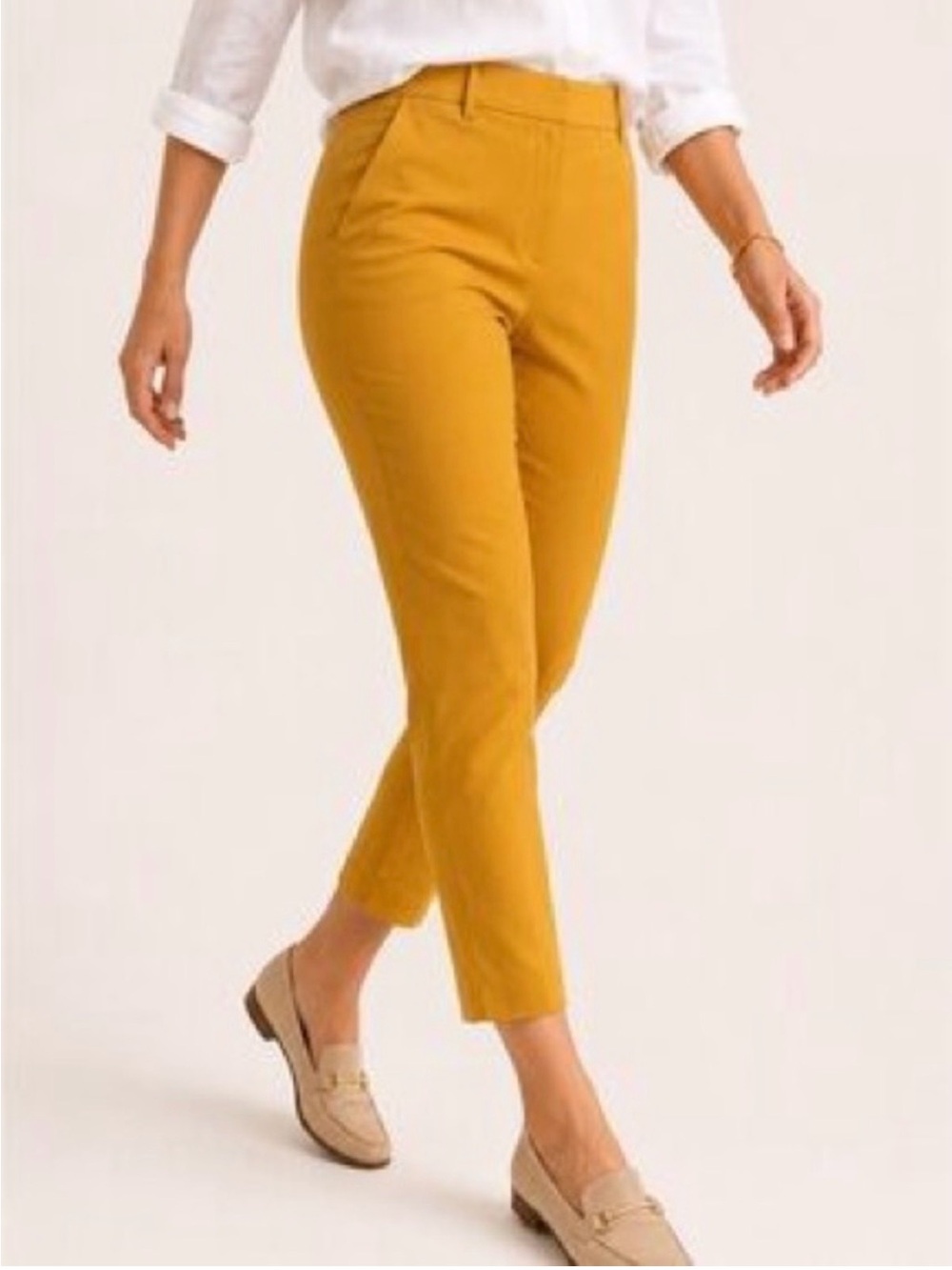 Jules & Leopold Mustard Yellow Tailored Dress Pants